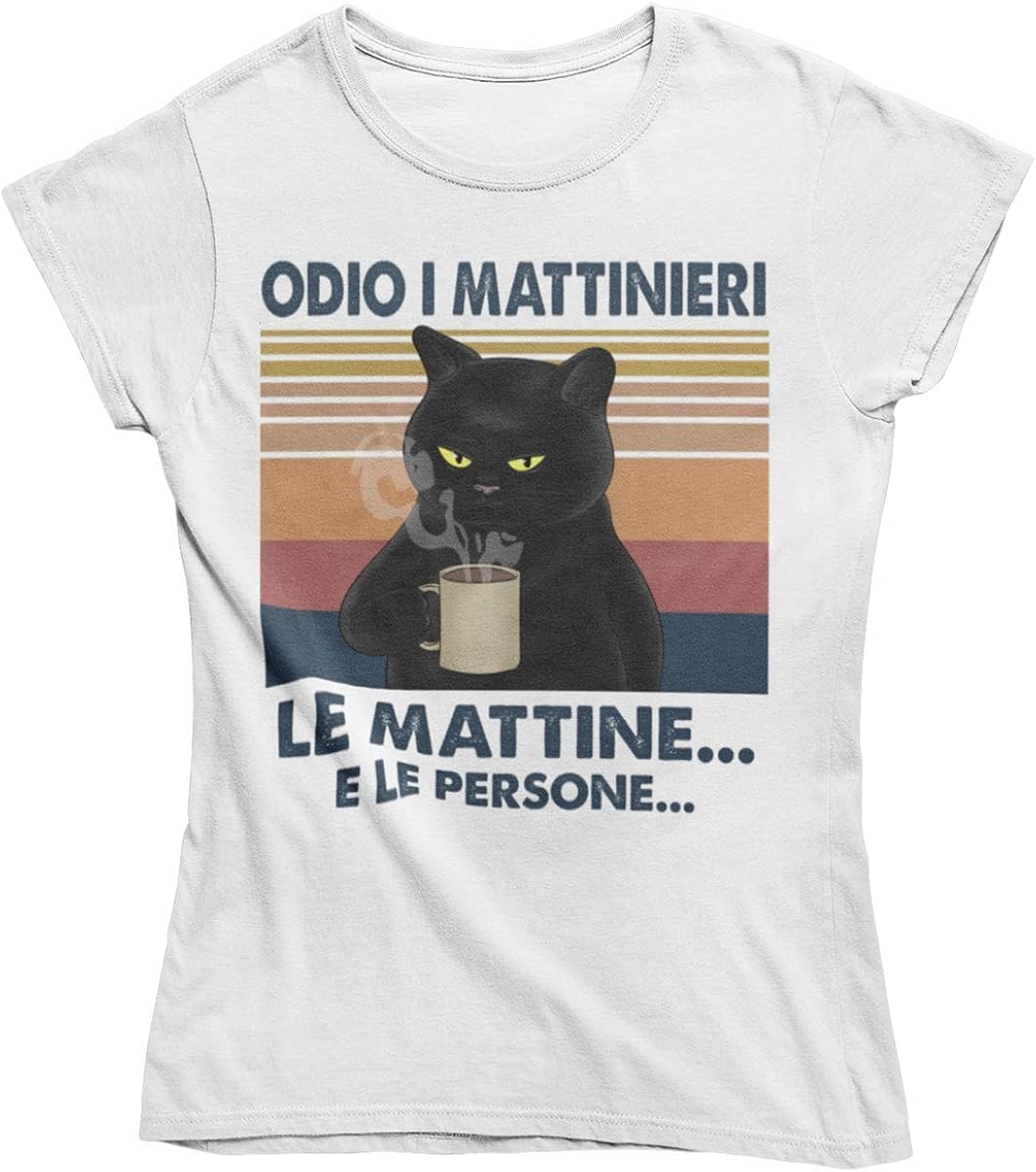 Tazza Divertente Con Gatto Arrabbiato - 'Odio La Gente Al Mattino' In Ceramica Da 350ml - Foto 7