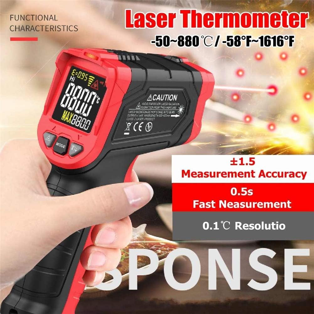 Digital Infrared Thermometer Non-Contact LCD Laser Temperature Tester IR Laser Point Guns Meter Measurement -50-480C Device for Baby, Kids, Toddlers, Adults