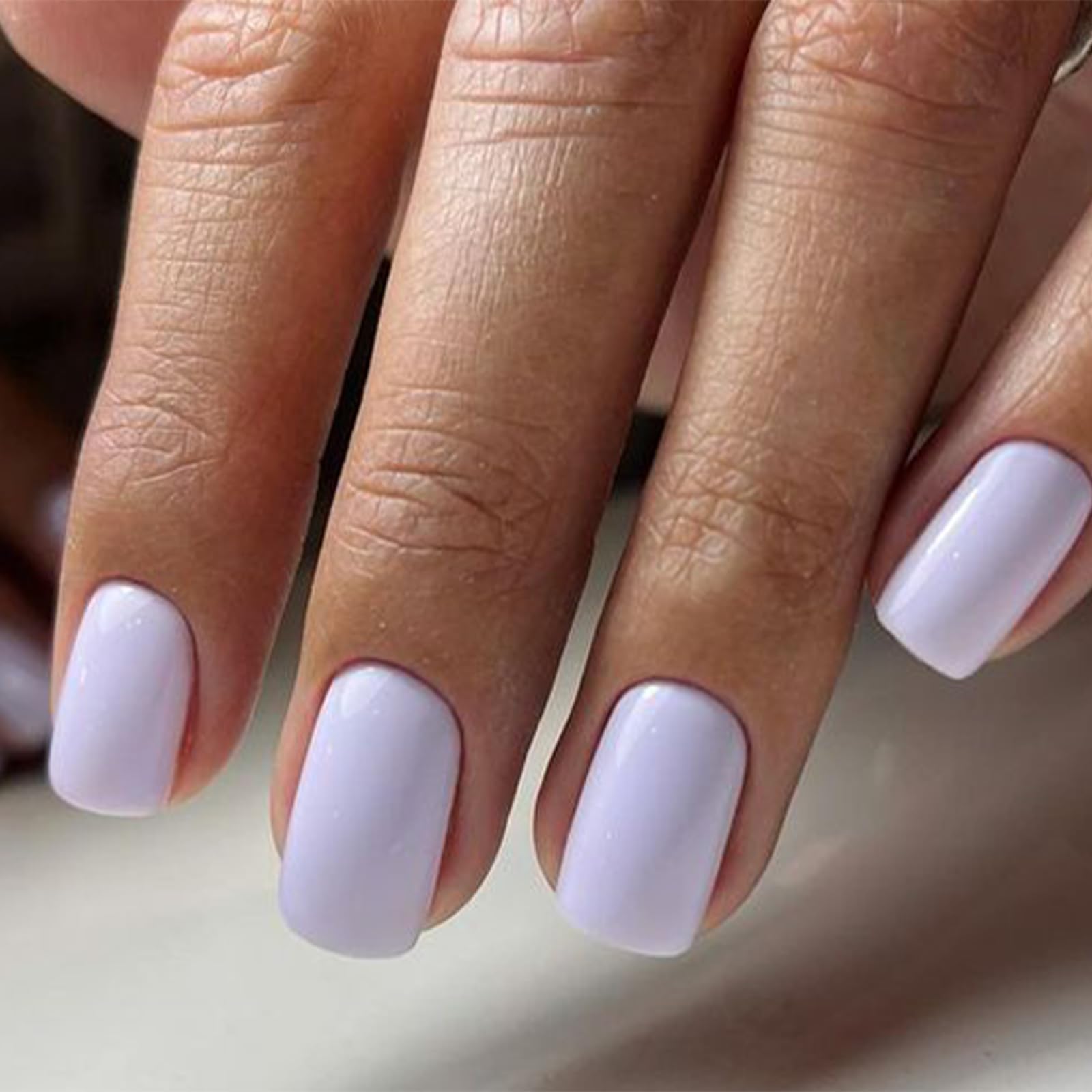 Modelones Purple Press on Nails, Spring Easter Short Square Fake Nails, Reusable Nail Kit with Nail Glue Adhesive Tabs Mini Nail File, Nails Press Ons 32Pcs 16 Sizes, Women Girl Gift - Image 2