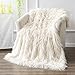 OJIA Super Soft Fuzzy Shaggy Mongolian Lamb Faux Fur Throw Blanket Plush Warm Cozy Elegant Long Bedding Cover Chic Decorative for Sofa Floor-50”x 60”,Light Yellow
