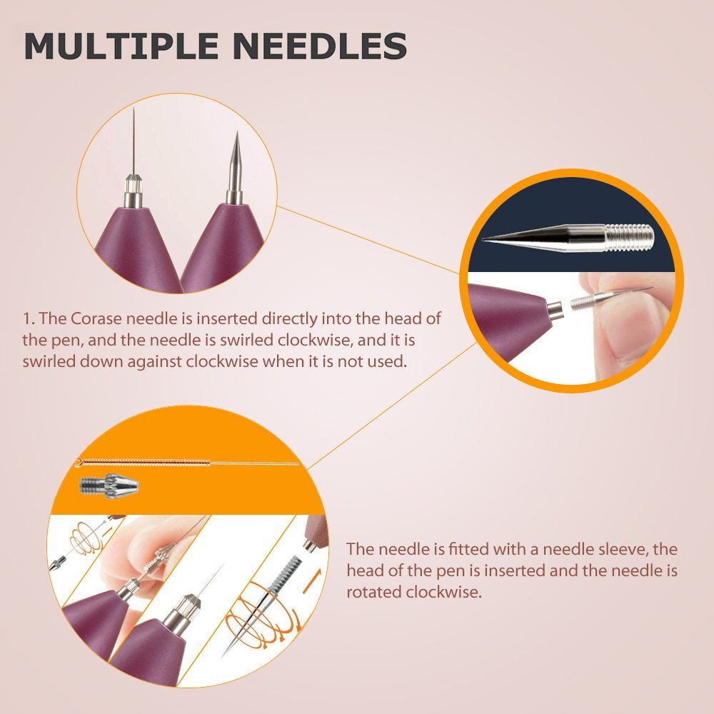 Mole Removal Pen, Protable Removal Tool Kit Adjustable 9 Strength Levels Beauty Pen for Body Facial Freckle Nevus Warts Age Spot Tattoo Remover-Black and RosePink (RosePink)