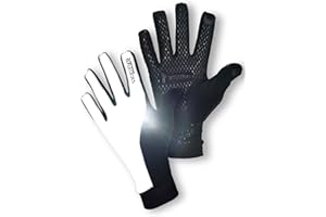 ReflecToes Reflective Running Gloves - Touchscreen - Lightweight Hi Vis Winter Running Gear Cold Weather Jogging at Night