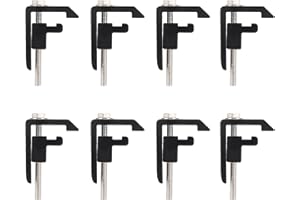 KOONDHEEND P-AC-04N Utility Track System Mounting Clamp for Toyota Tacoma/Tundra Truck Cap/Camper Shell（Black 8 PCS) Packaging