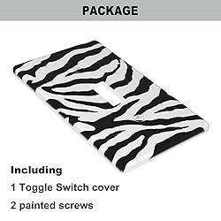 Pznen Zebra Light Switch Cover Animal Skin Texture