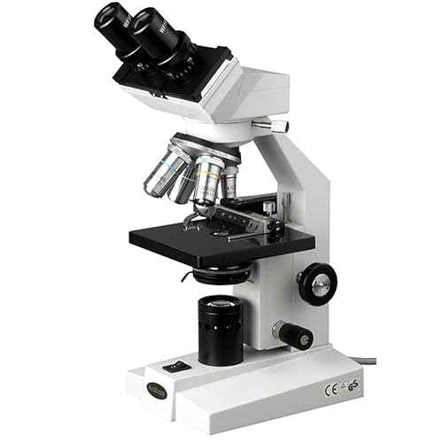 AmScope B100-MS Compound Binocular Microscope, 40X-1000X Magnification ...