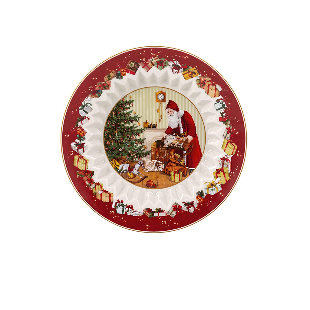 Villeroy & Boch - Toy's Fantasy, Bowl Large, Santa Brings Gifts, 25 x 25cm, Premium Porcelain, Multi-Coloured