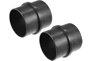 Hihaha Car Air Ducting Connector Straight Air Heater Duct Joiner Connector Pipe 2.95'' 75mm OD Black (Set of 2) Durable Mater