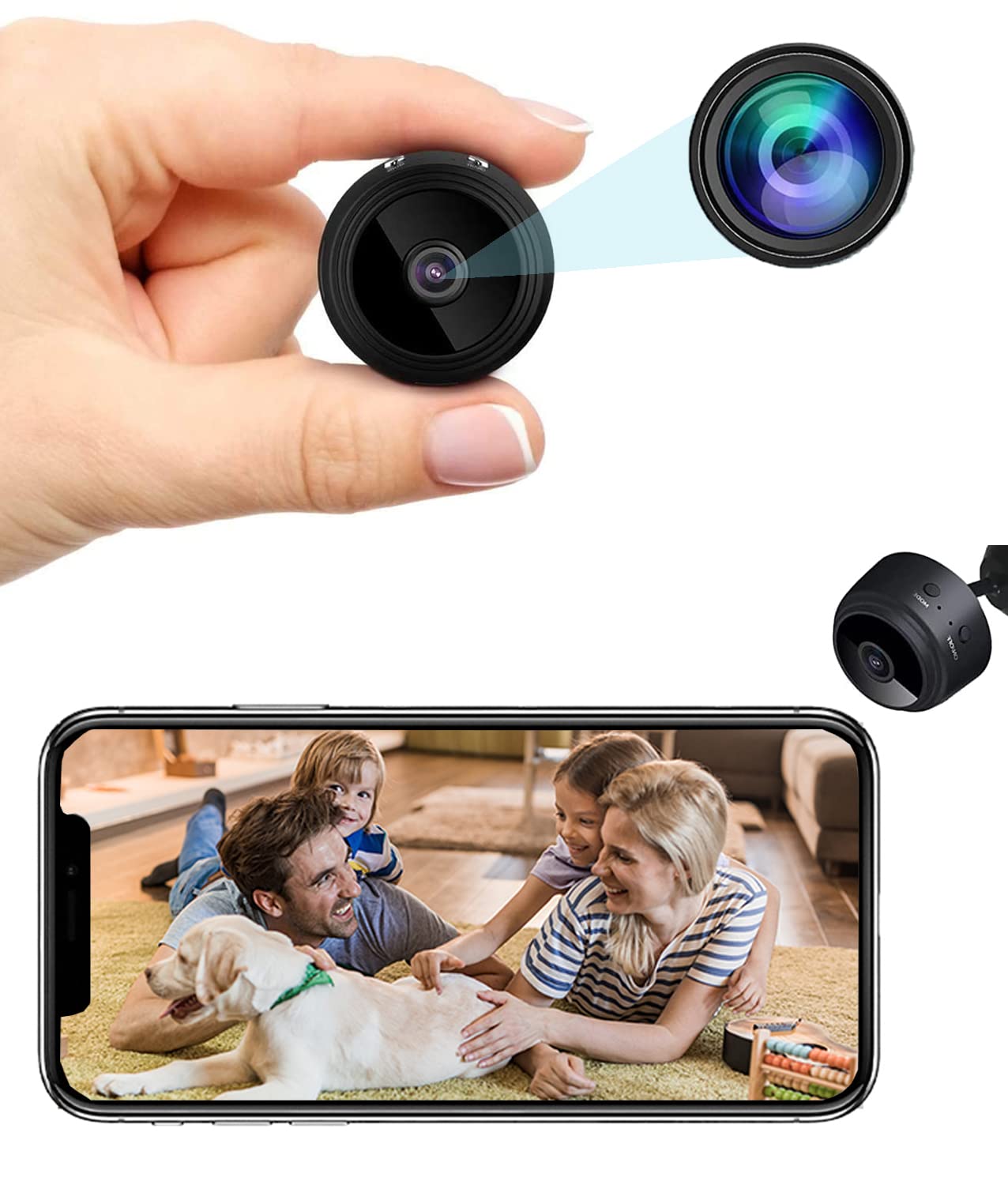 Photo 1 of Kestanlora WiFi Hidden Camera with Night Vision Motion Detection?1080P Full HD Mini Spy Camera,Home Security Nanny Cameras for Children/Home/Pet