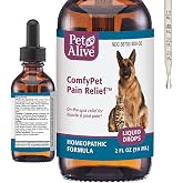 PetAlive ComfyPet Pain Relief for Dogs &amp; Cats - Joint Support - 2 Fl Oz | Natural Homeopathic Supplement for Pet Joints &amp; Mobility Support, Liquid Drops, Made in USA