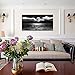 Canvas Art Black White Moon Sea Ocean Landscape Paintings Canvas Wall Art Print Paintings Modern Giclee Artwork for Wall Decor and Home Decor Stretched and Framed Ready to Hang(Ocean&Moon20 x 40inch)