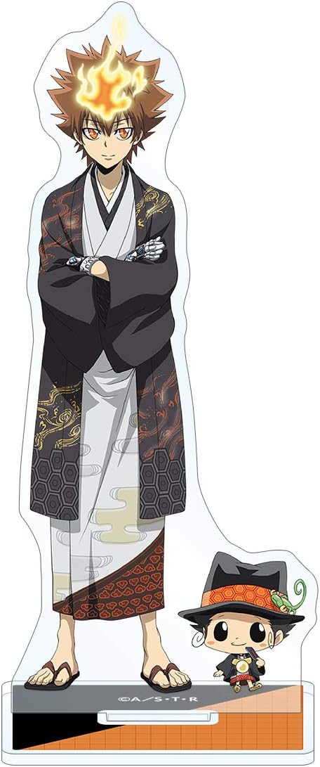 Amazon 家庭教師ヒットマンreborn 描き下ろしイラスト 沢田綱吉 リボーン 和服ver アクリルスタンド アニメ 萌えグッズ 通販