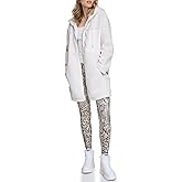 DKNY womens Performance Sherpa Hybrid Longline Fullzip
