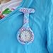 Top Plaza Women's Girls' Fashion Floral Nurse Clip-on Fob Brooch Silicone Jelly Hanging Pocket Watch, Pack of 2