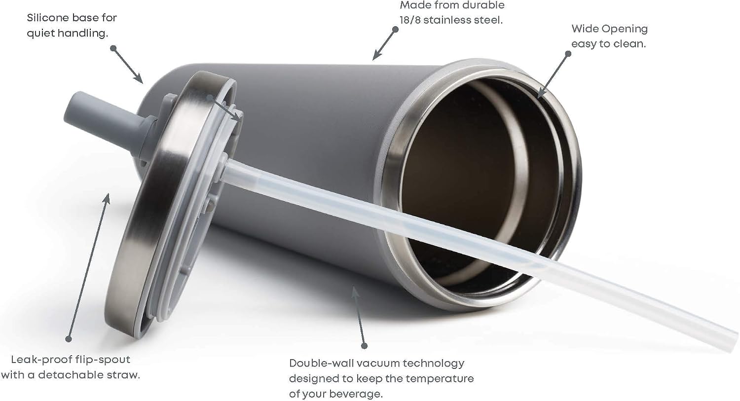 Smartshake Bohtal Insulated Tumbler, Gray, 11275301 - Image 3