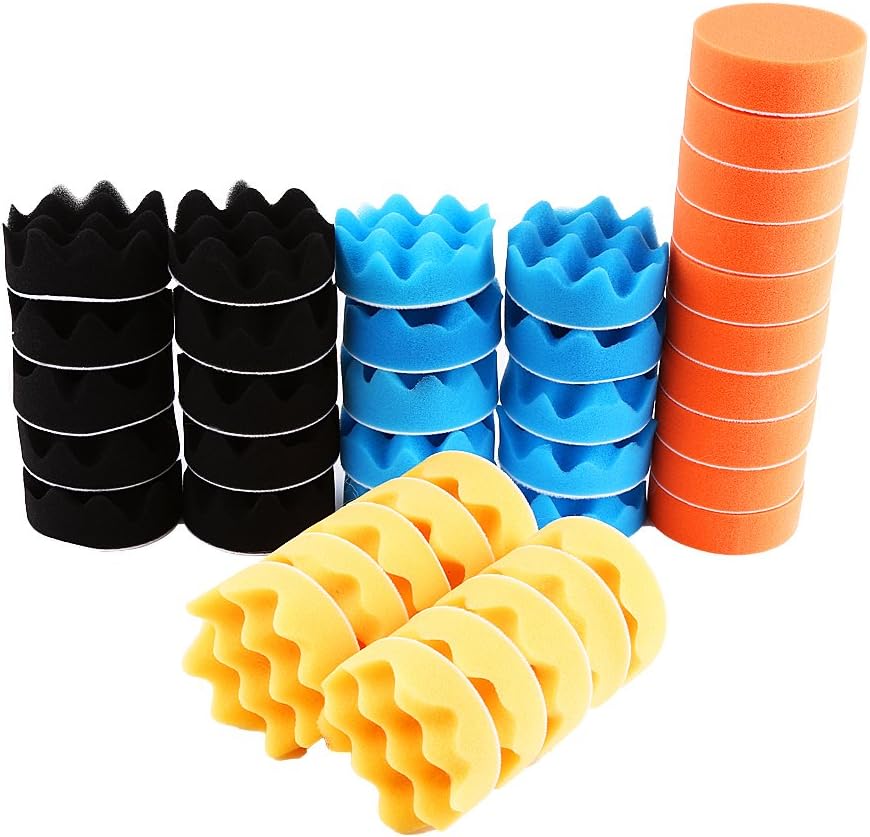 3" Sponge Car Polishing Pads Polishing Buffing Waxing Pad Kit Tool for Car Polisher Buffer