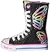 Skechers Kids Girls' Shuffles-Flutter Fun Sneaker,BLACK/MULTI,11 M US Little Kid