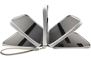 Monoshop 160 Slots Handy Deluxe PU Colored Pencil Case, 171 Slots 4 Layer Large Capacity Pencil Wrap Holder (Gray)