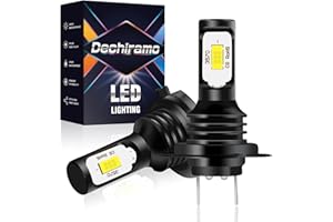 Dechiramo H7 Motorcycle Front Light Bulbs Compatible for Kawasaki Ninja 650R(2006-2011) Kawasaki Ninja 650 (2012-2019), 6000LM 6500K Cool White,H7 Fog light bulbs(Pack of 2)