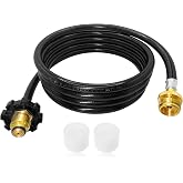 F273704 10FT Propane Hose Fits for Portable Heaters &amp; Grill Etc, Heater Propane Hose with POL Fitting Connect 5-40 lb Propane Tanks, for Grill Propane Hoses, CSA Certified.