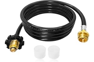 FJXBYWM F273704 10FT Propane Hose for Heater Buddy Series Assembly, Fits Big Buddy,Little Buddy Etc,Heater Propane Hose with POL Fitting Connect 5-40 lb Propane Tanks, for Grill Propane Hoses, CSA Certified.