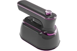 YHOMU Handheld Garment Steamer Iron, 1200W For Home, Dorm, Travel, Foldable Travel Size With 6.5 In / 16.5 Cm Plate, 180° Rot