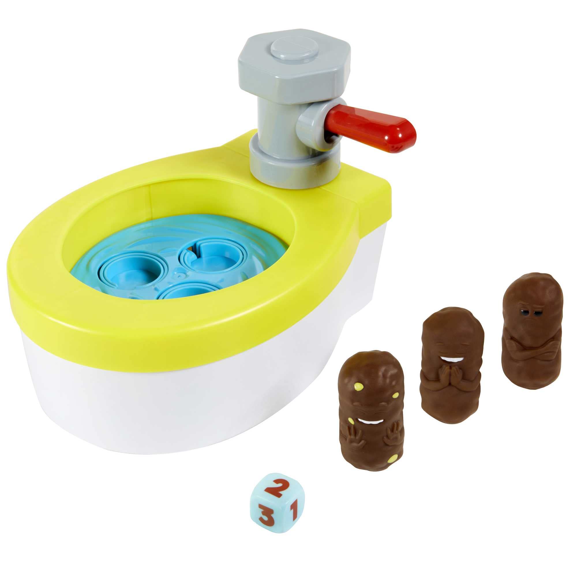 Flushin’ Frenzy Overflow™ Kids Game with Toy Toilet, 3 Poopers, 1 Die & Instructions, Gift for Children Ages 5 Years & Older, GND67