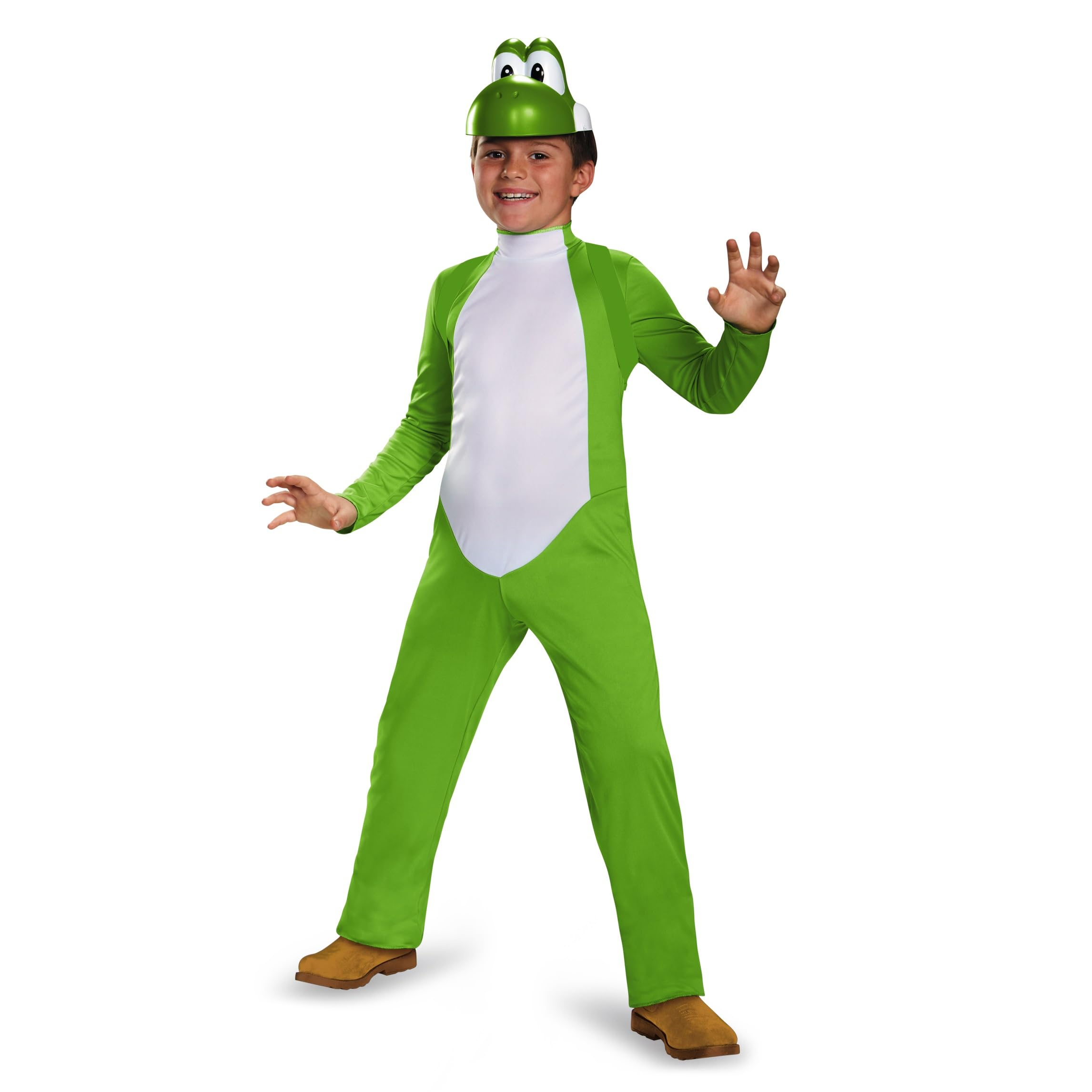 Photo 1 of Yoshi Deluxe Costume, Official Nintendo Super Mario Costume, Kids Size Medium (7-8)