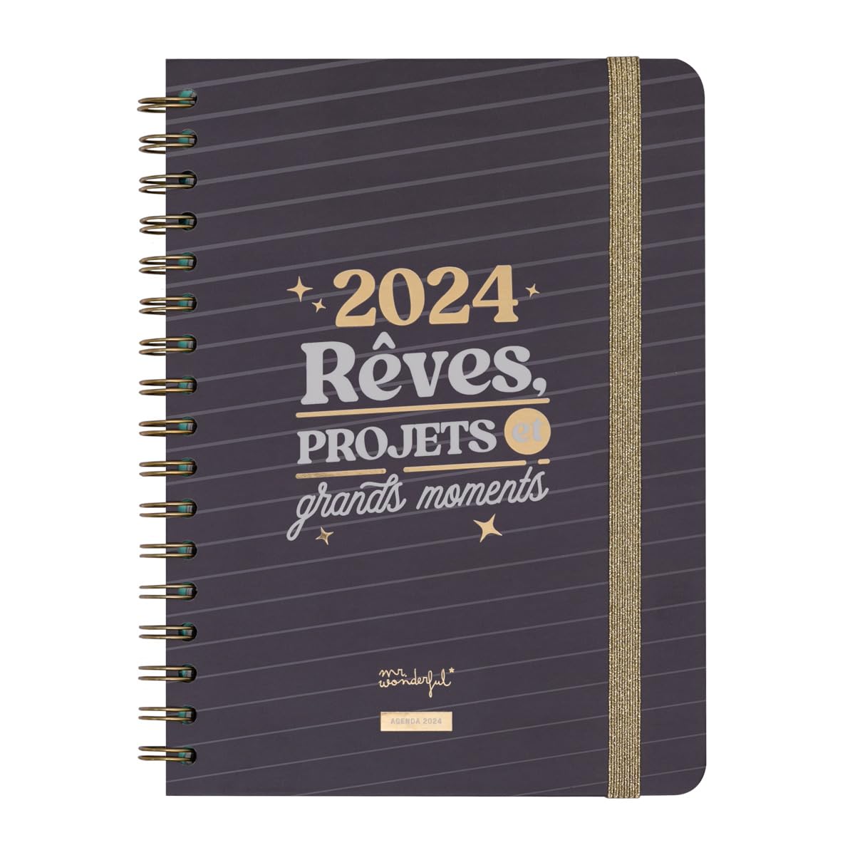 Mr.Wonderful – Office 2024 Week to View Diary – Dreams, Projects and Great Moments 22.1 x 2.1 x 15.6 cm