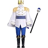 FYMNSI Kids Boys King Prince Charming Costume Halloween Christmas Outfits Storybook Royal Medieval Knight Cosplay Dress Up