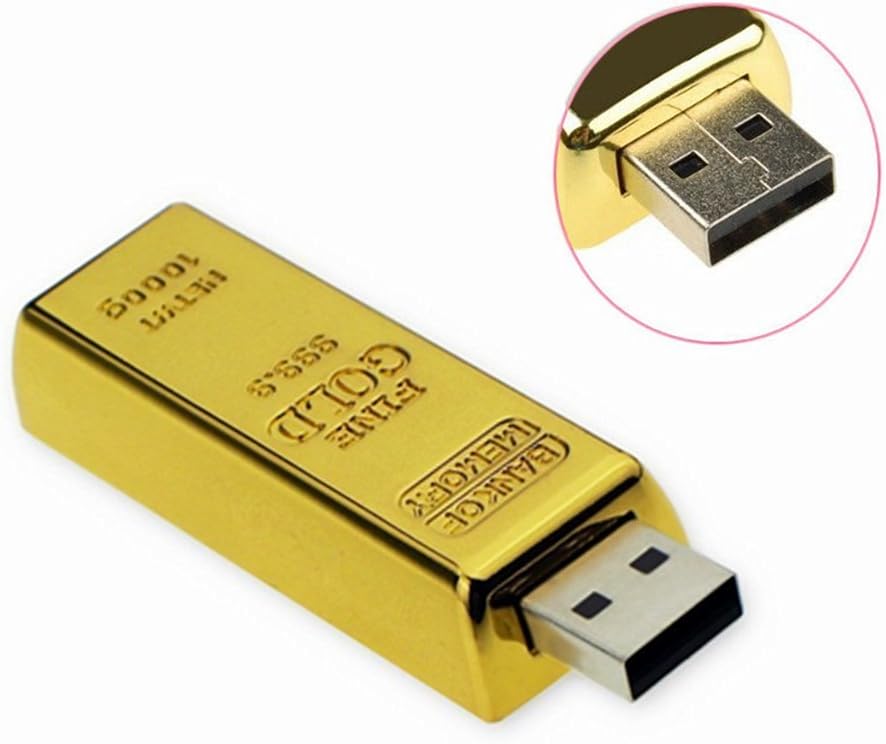 Aisopos Metal 32GB Gold bar u disk USB 2.0 Flash pen drive memory pendrive