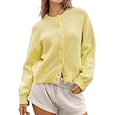 Yimoon Womens Cardigan Sweaters Button Down Chunky Knit Sweater Long Sleeve Soft Fall Winter Cropped Cardigans