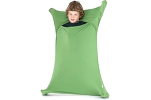 SANHO Premium Sensory Sock,Small, 35" L x 20" W, Good for Height:Up to 40", Updated Version,Green