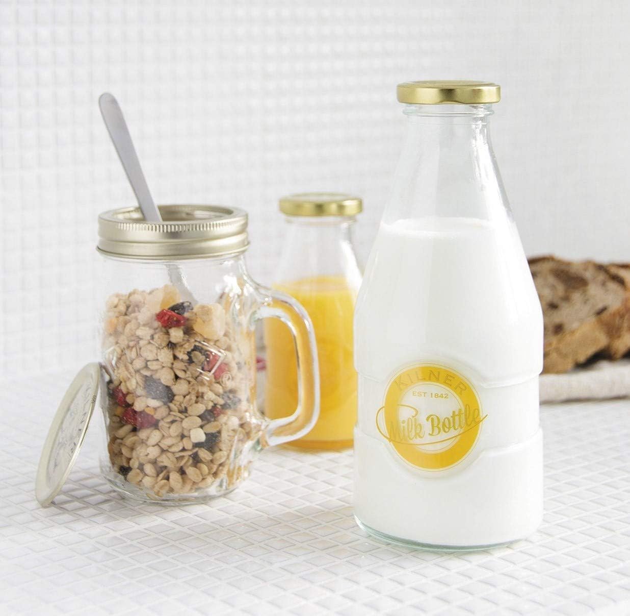Kilner Milk Bottle, 1 Pint, Transparent, 568 ml - Image 3