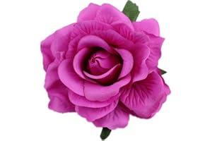 Lovefairy Beautiful Rose Flower Hair Clip Pin up Flower Brooch for Party Travel Festivals