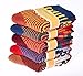 Women's Crew Socks Wool Thick Winter 5-Pack - Wave, Medium