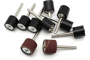 TEMO 10 pc 1/2 Inch Rubber Mandrel Sand Drum Holder 1/8 Inch Shank for Dremel Rotary Tools