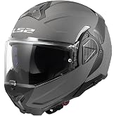 LS2 Helmets Advant II Modular Motorcycle Helmet W/SunShield (Matte Concrete Gray - Large)