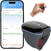 Wellue O2Ring Pulse Oximter, Bluetooth SPO2 Blood Oxygen Saturation Monitor - Wearable O2 Ring Sensor with Vibration Reminder, Free APP &amp; PC Report, Rechargeable