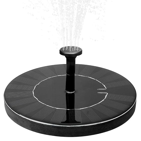 TekHome Solar Springbrunnen mit Akku, Gartendeko Solar, Solar Teichpumpe mit Akku, Vogeltränke Garten Dekoration, Solarbrunne