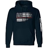 Grunge Style Vintage American Flag Hoodie Pullover Fleece for Men - Distressed USA Flag Sweatshirt