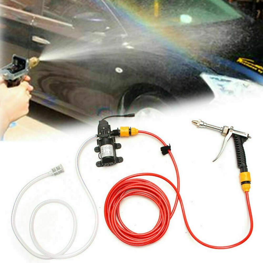 MASO 60W 12V 8.5L/min Portable High Pressure Washer Spray Gun, Car Electric Water Cleaner Wash Pump +Jet Wash Cleaner Hose Kit, for Car Home Garden Wash - Image 3