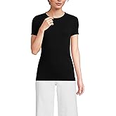 Lands' End Women's Cotton Rib Knit T-Shirt