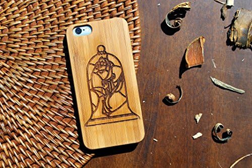 Beauty and the Beast Symbols HANDMADE Iphone 6/ 6s wooden case – Made from eco-friendly wood – Modern Disney art design – Original gift for his and her