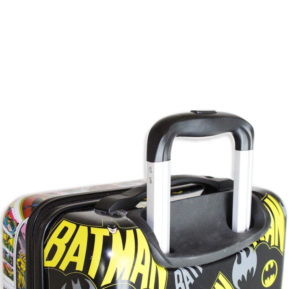 Fast Forward luggage 20 inch Batman Luggage for Boys, Hard-Sided Tween Spinner Suitcase for Toddlers, Kids Carry-On Travel Trolley, Kids Carry-On Luggage with Wheels