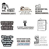 German Humor Stickers - Funny Germany Memes & Phrases - Waterproof Vinyl Decals for Laptops, Phones, Cars