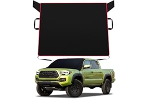 Migaven Heavy Duty All Weather Windshield Cover for Ice and Snow, Waterproof 2mm EVA Fabric Windshield Frost Cover for Full Size SUV, Pickup Truck (Large Size)