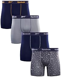 Reebok Men's Boxer Briefs - 4 Pack Soft Mens
