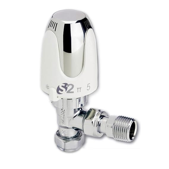 Comap S2 White and Chrome TRV 81015mm Radiator Valve Amazon.co.uk