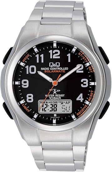 Amazon シチズン Q Q 腕時計 アナログ 電波 ソーラー 防水 日付 メタルバンド Md02 5 メンズ ブラック メンズ腕時計 腕時計 通販
