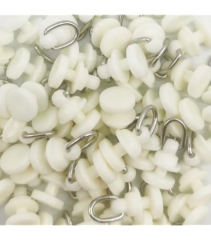 Skweawert 20Pcs Curtain Track Rollers - 0.43" Dia Plastic Twin Wheel Carriers For Drapery Rails